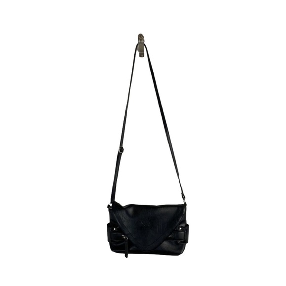 Nicole Miller New York Black Leather Designer Bag - Picture 2 of 14
